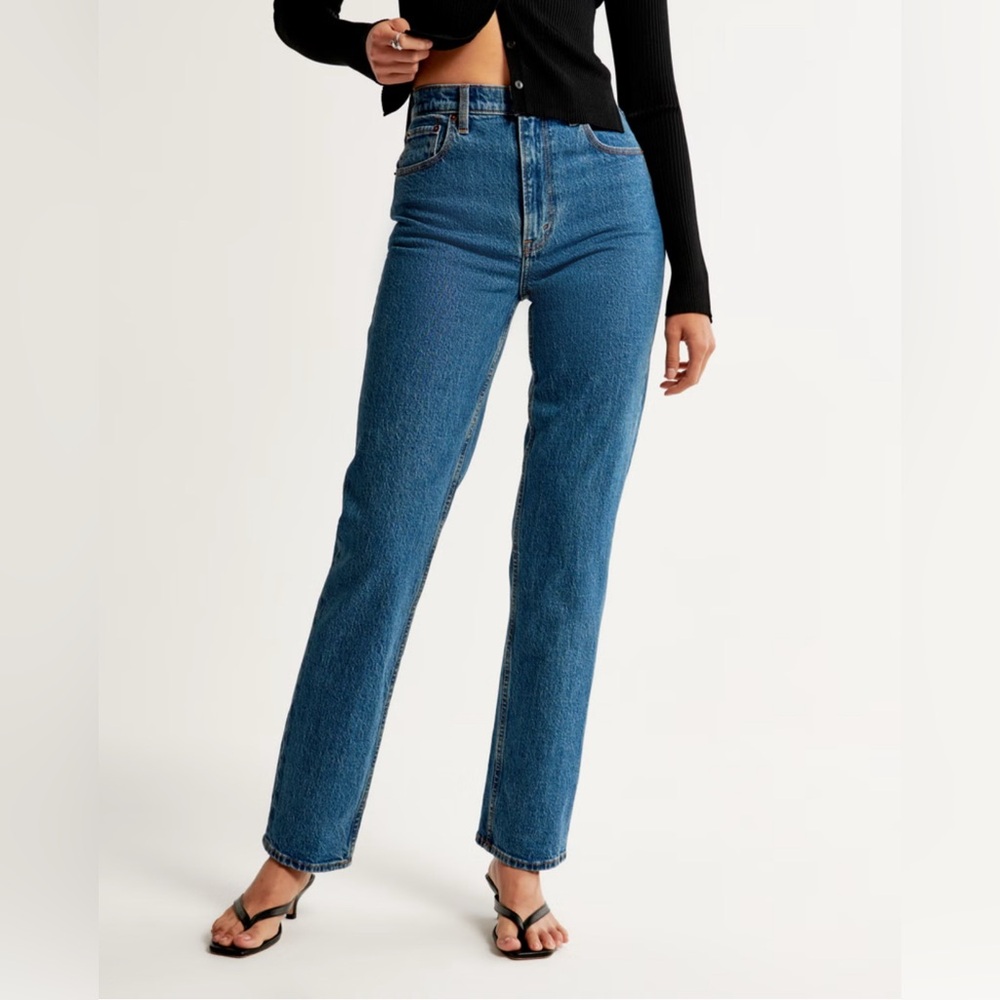 Abercrombie & Fitch Blue Straight Leg Jeans